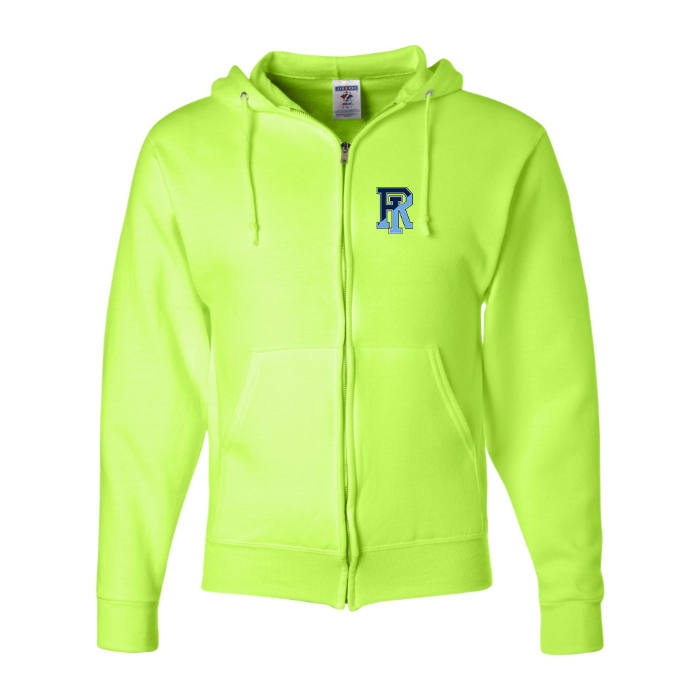 Men's Rhode Island Rams Logo JERZEES NuBlend Full-Zip Hooded Sweatshirt