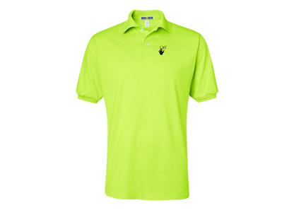 Men's Off-White Hand JERZEES  SpotShield polo