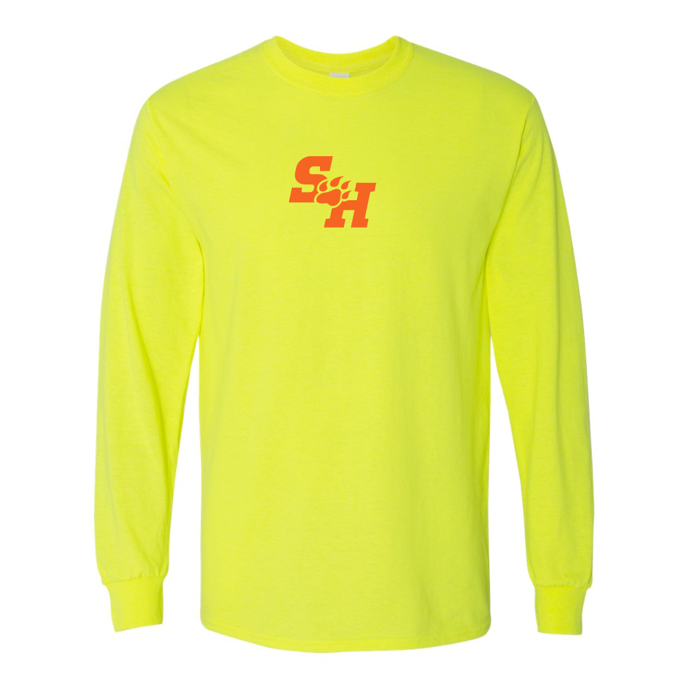 Men's Sam Houston State Bearkats Logo Gildan Heavy Cotton Long Sleeve T-Shirt