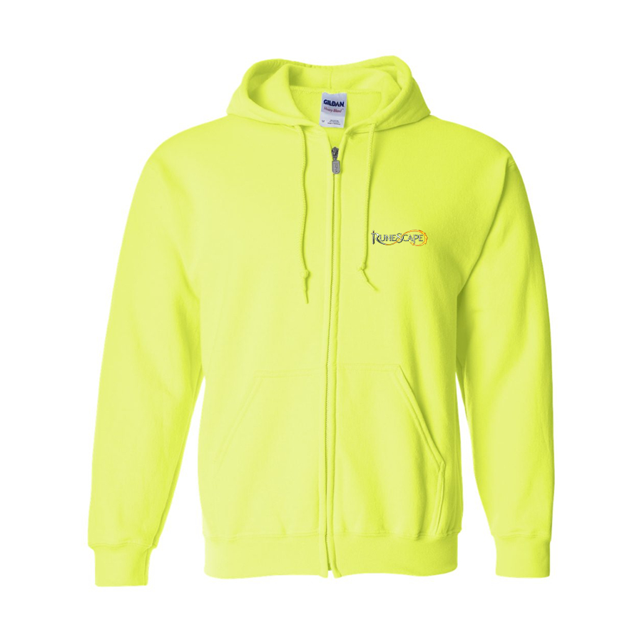 Men's Runescape Logo Gildan  Heavy Blend Full Zip Hooded Sweatshirt