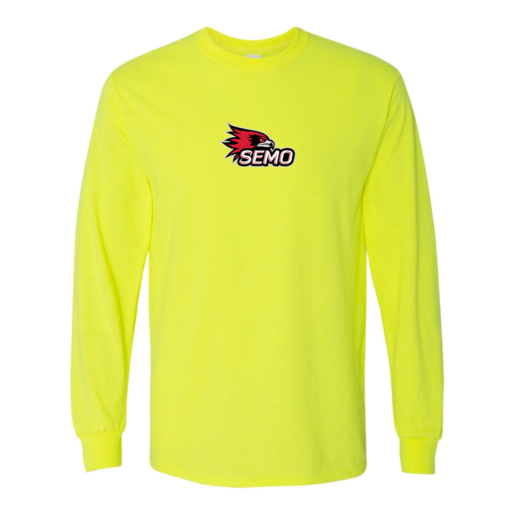 Men's SEMO Redhawks Logo Gildan Heavy Cotton Long Sleeve T-Shirt