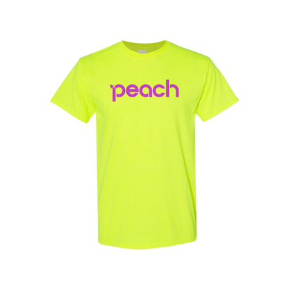 Men's Peach Aviation Logo Cotton T-Shirt
