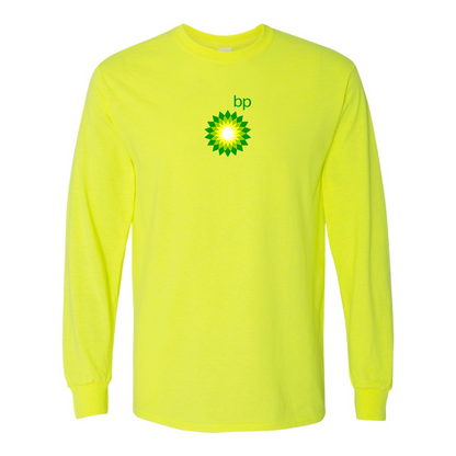 Men's BP Oil Logo Gildan Heavy Cotton Long Sleeve T-Shirt