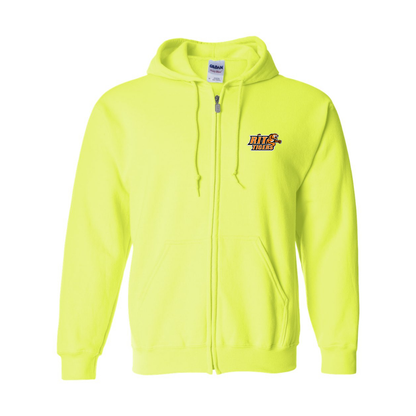 Men's RIT Tigers Logo Gildan  Heavy Blend Full Zip Hooded Sweatshirt