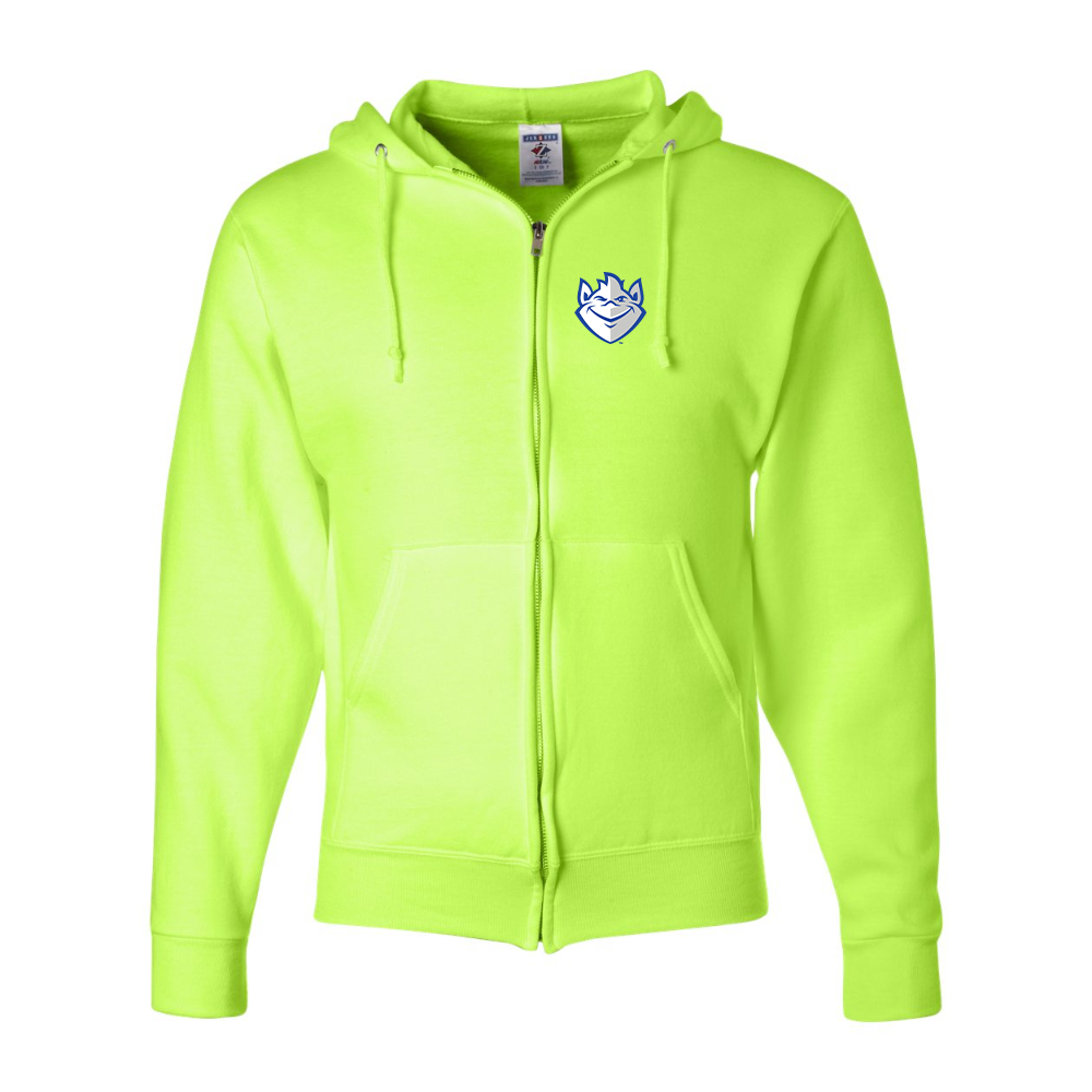 Men's Saint Louis Billikens Logo JERZEES NuBlend Full-Zip Hooded Sweatshirt