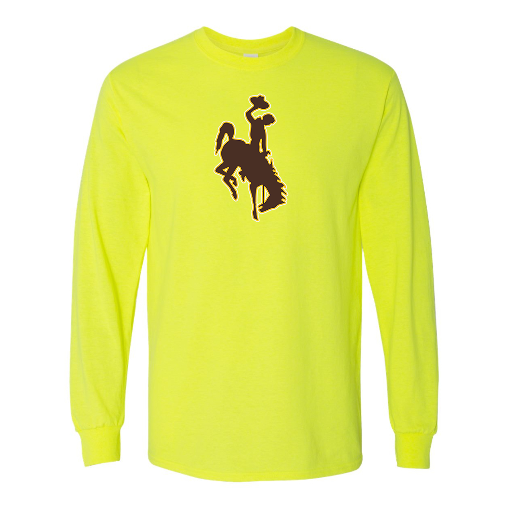 Men's Wyoming Cowboys Gildan Heavy Cotton Long Sleeve T-Shirt