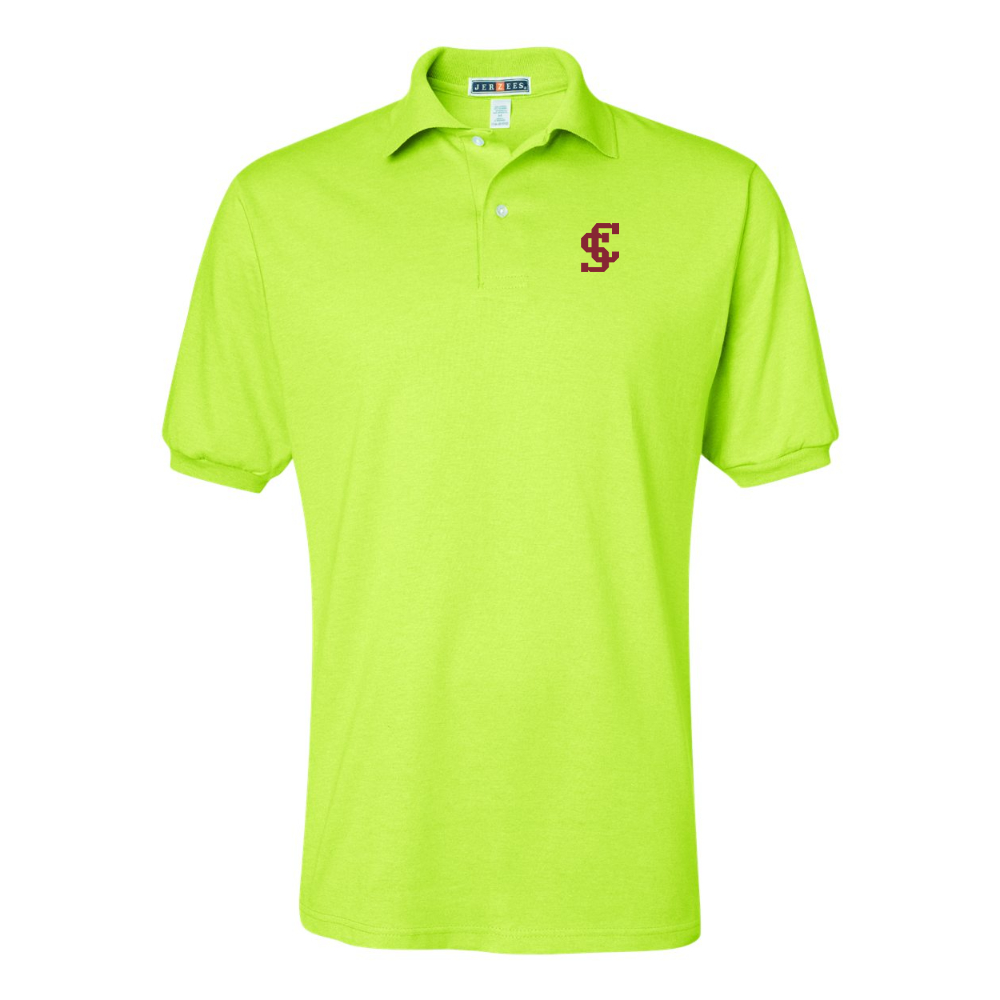 Men's Santa Clara Broncos Logo JERZEES  SpotShield polo