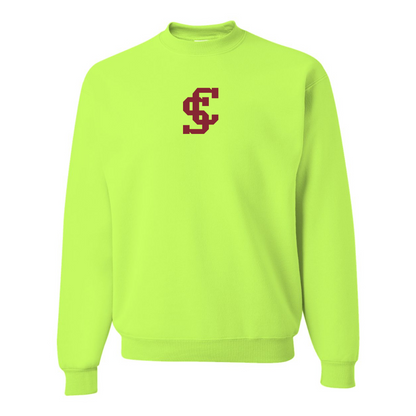 Men's Santa Clara Broncos Logo JERZEES NuBlend Crewneck Sweatshirt