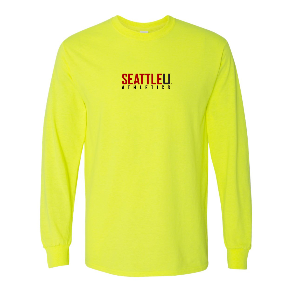 Men's Seattle Redhawks Logo Gildan Heavy Cotton Long Sleeve T-Shirt