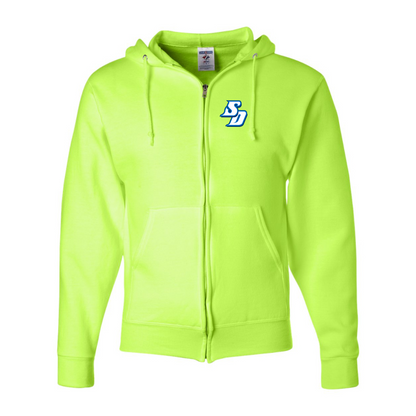 Men's San Diego Toreros Logo JERZEES NuBlend Full-Zip Hooded Sweatshirt