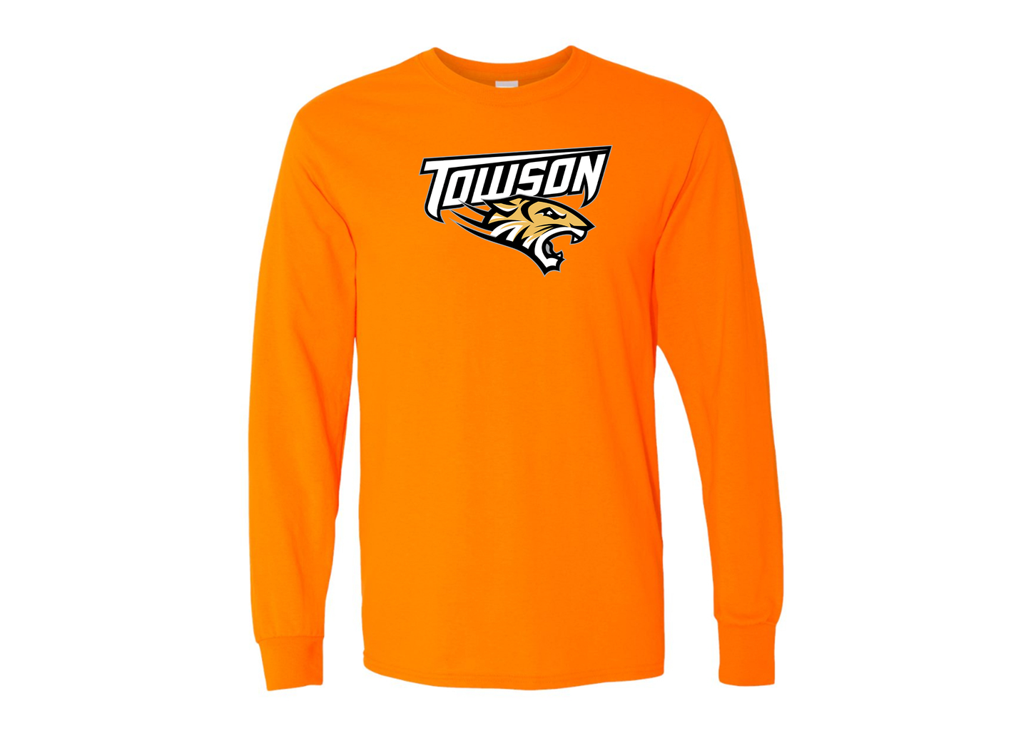 Men's Towson Tigers Gildan Heavy Cotton Long Sleeve T-Shirt