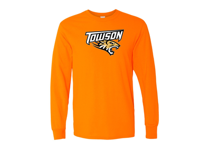 Men's Towson Tigers Gildan Heavy Cotton Long Sleeve T-Shirt