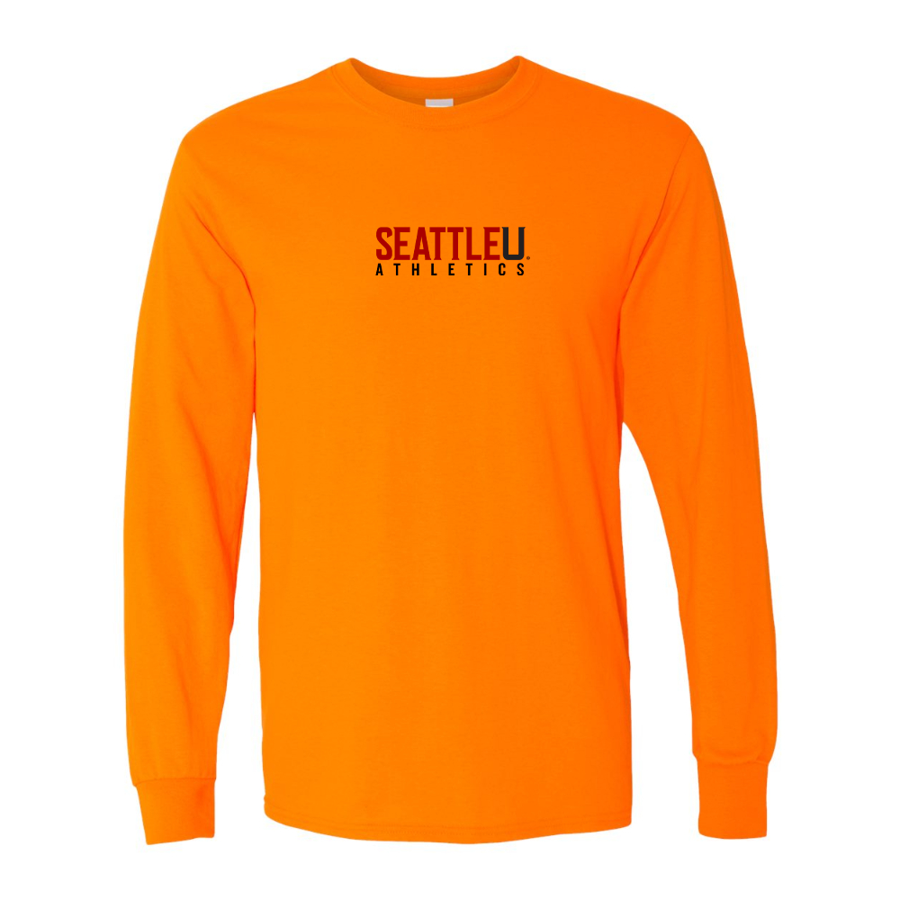 Men's Seattle Redhawks Logo Gildan Heavy Cotton Long Sleeve T-Shirt