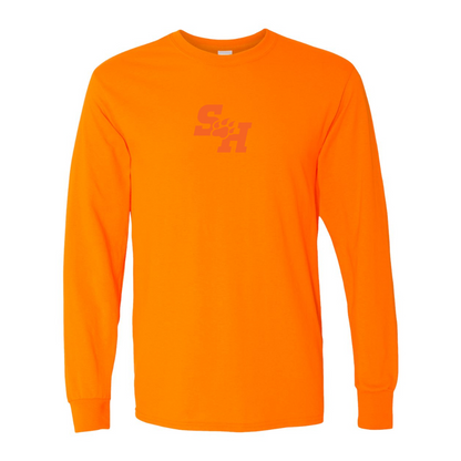 Men's Sam Houston State Bearkats Logo Gildan Heavy Cotton Long Sleeve T-Shirt