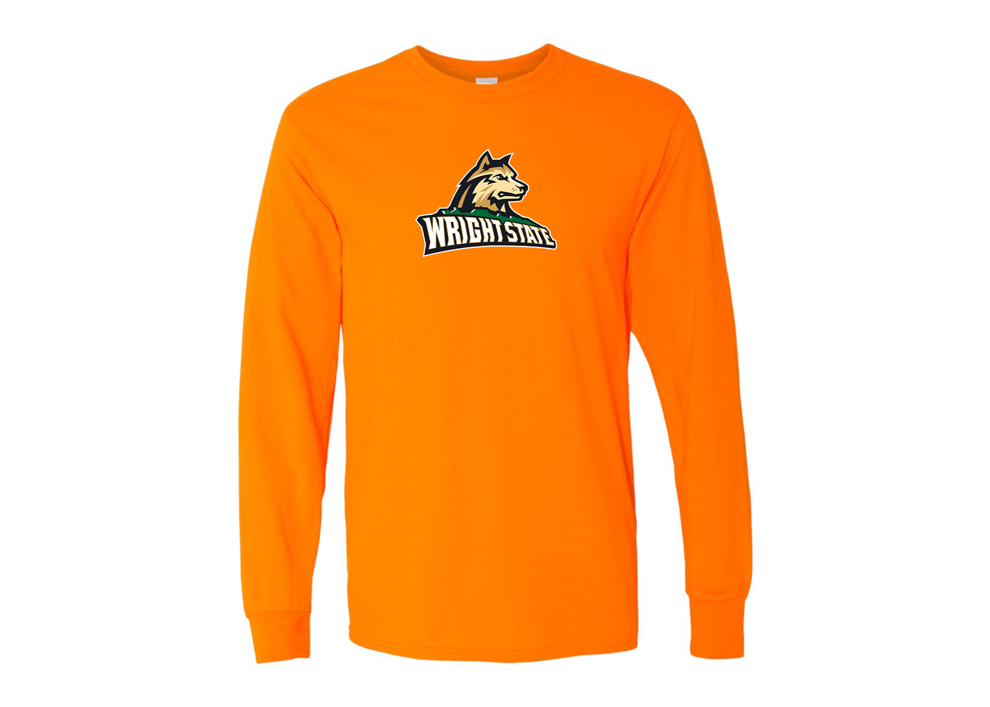 Men's Wright State Raiders Gildan Heavy Cotton Long Sleeve T-Shirt