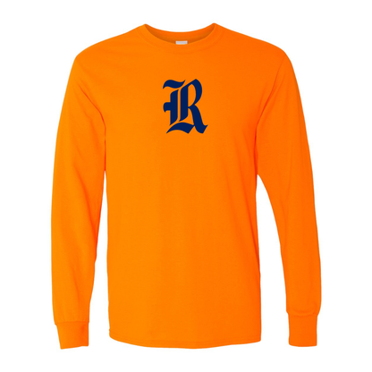Men's Rice Owls Logo Gildan Heavy Cotton Long Sleeve T-Shirt