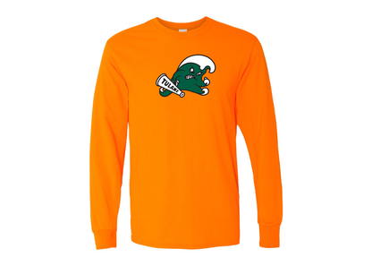 Men's Tulane Green Wave Gildan Heavy Cotton Long Sleeve T-Shirt