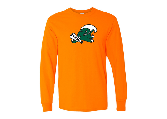 Men's Tulane Green Wave Gildan Heavy Cotton Long Sleeve T-Shirt