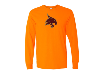 Men's Texas State Bobcats Gildan Heavy Cotton Long Sleeve T-Shirt