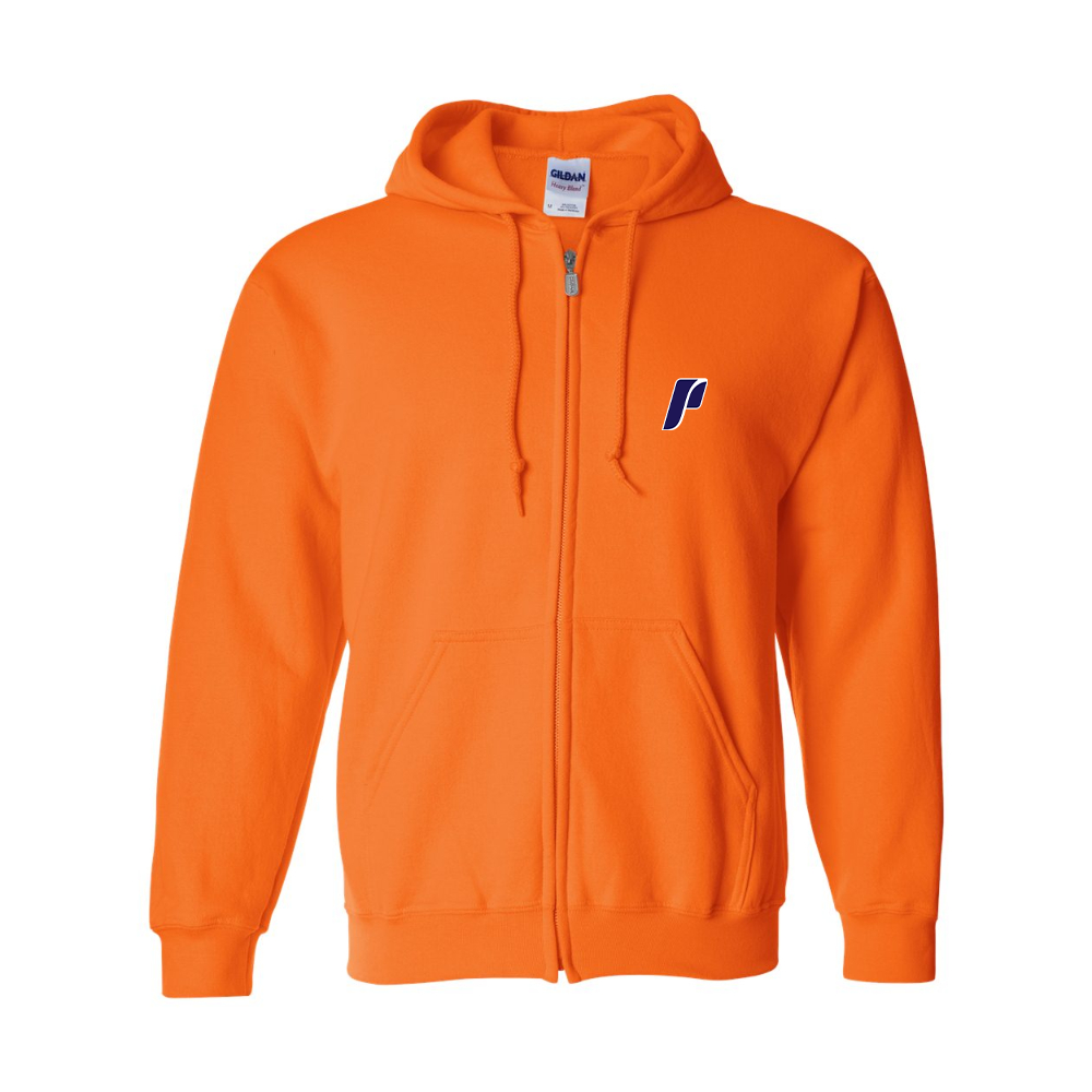 Men's Portland Pilots Logo Gildan  Heavy Blend Full Zip Hooded Sweatshirt