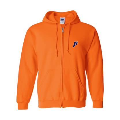 Men's Portland Pilots Logo Gildan  Heavy Blend Full Zip Hooded Sweatshirt