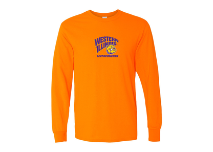 Men's Western Illinois Leathernecks Gildan Heavy Cotton Long Sleeve T-Shirt