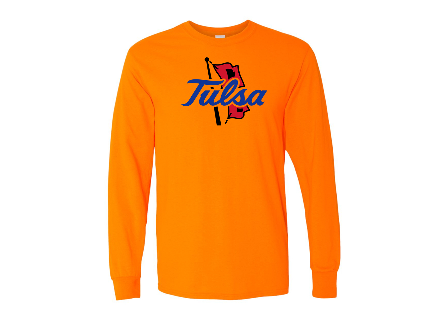 Men's Tulsa Golden Hurricane Gildan Heavy Cotton Long Sleeve T-Shirt