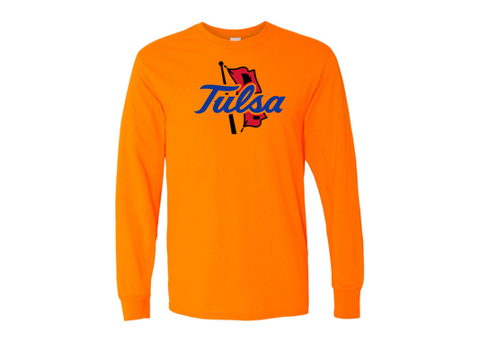 Men's Tulsa Golden Hurricane Gildan Heavy Cotton Long Sleeve T-Shirt