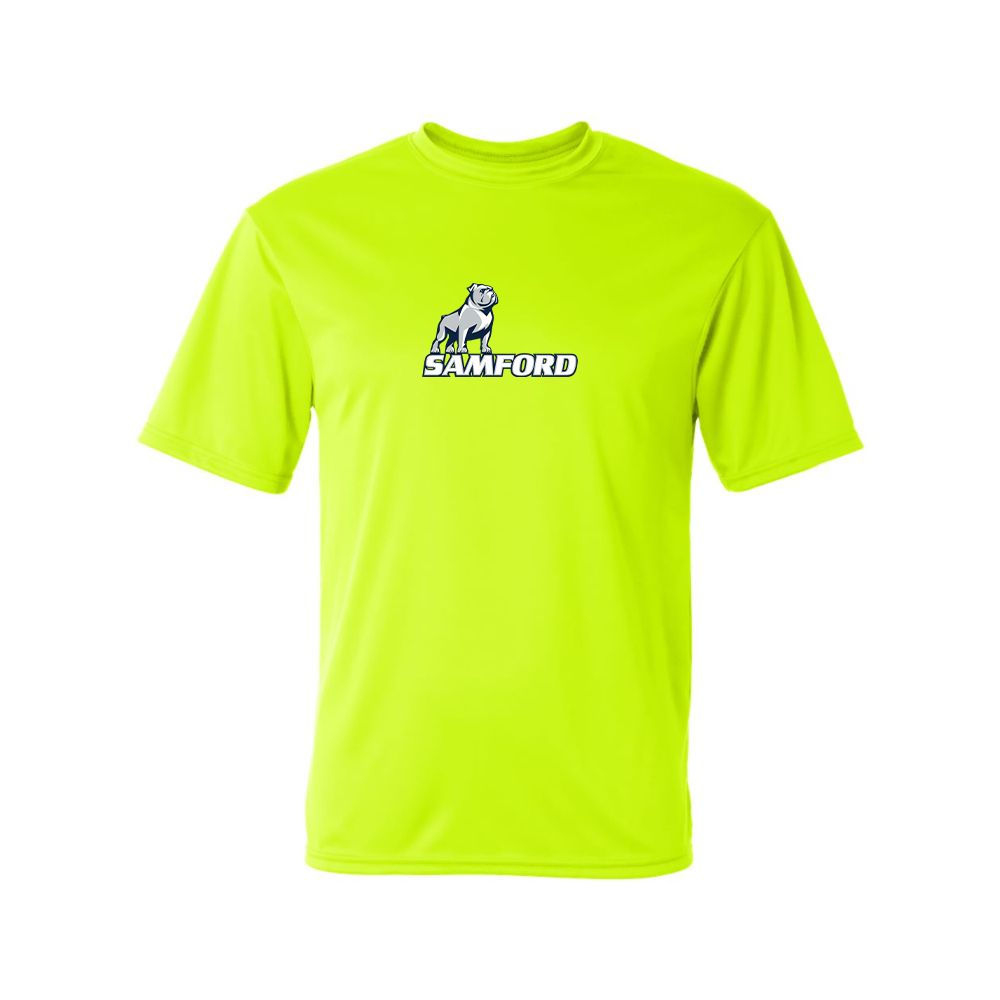 Men's Samford Bulldogs Logo Polyester T-Shirt