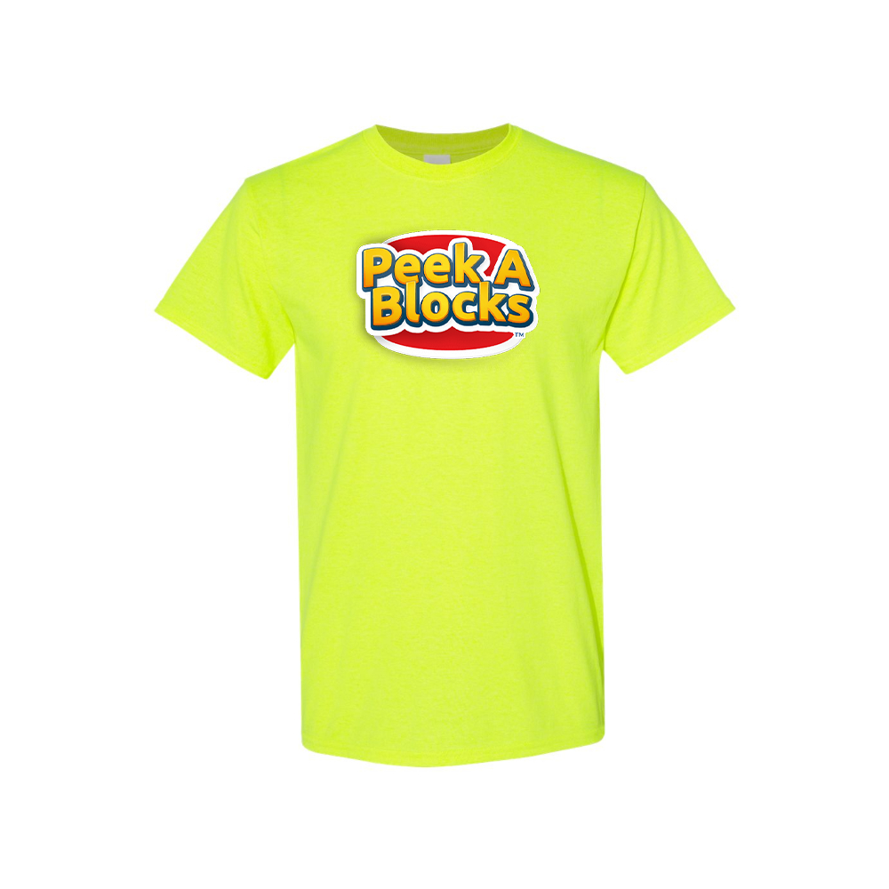 Men's Peek A Blocks Logo Cotton T-Shirt