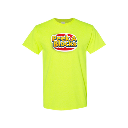 Men's Peek A Blocks Logo Cotton T-Shirt
