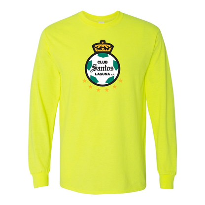 Men's Santos Laguna Soccer Gildan Heavy Cotton Long Sleeve T-Shirt