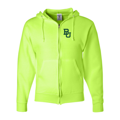 Men's  Baylor Bears JERZEES NuBlend Full-Zip Hooded Sweatshirt