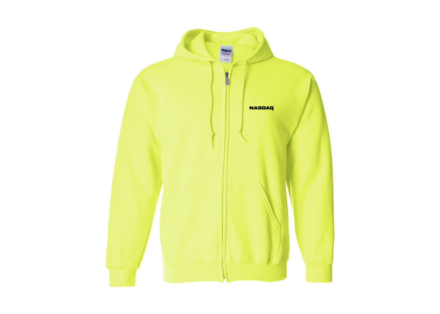Men's Nasdaq Logo Gildan  Heavy Blend Full Zip Hooded Sweatshirt