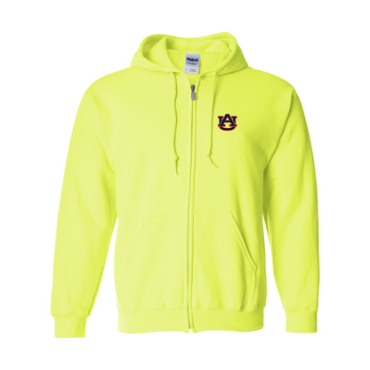 Men's  Auburn Tigers  Gildan  Heavy Blend Full Zip Hooded Sweatshirt