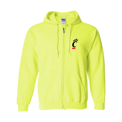 Men's  Cincinnati Bearcats Gildan  Heavy Blend Full Zip Hooded Sweatshirt