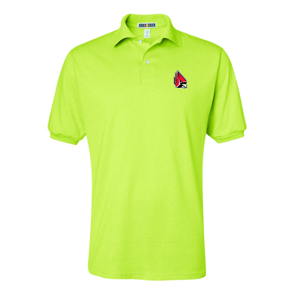 Men's   Ball State Cardinals JERZEES  SpotShield polo