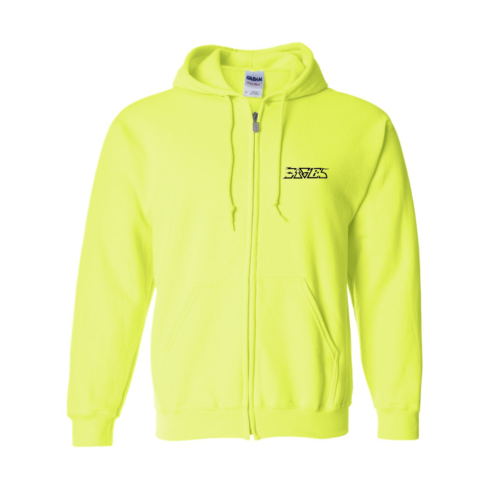 Men's Eagles Gildan  Heavy Blend Full Zip Hooded Sweatshirt