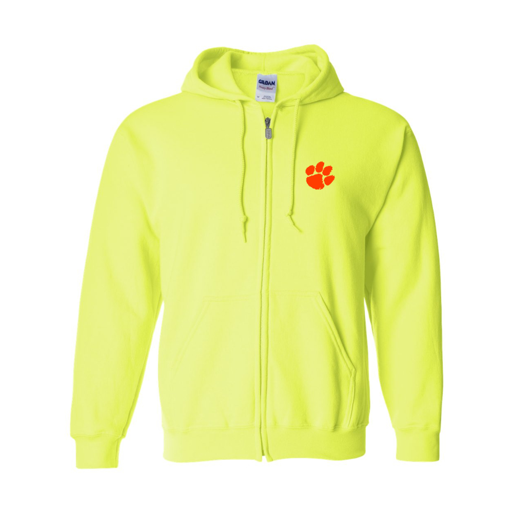 Men's  Clemson Tigers Gildan  Heavy Blend Full Zip Hooded Sweatshirt