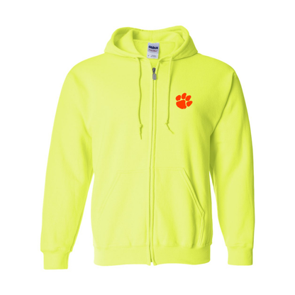 Men's  Clemson Tigers Gildan  Heavy Blend Full Zip Hooded Sweatshirt