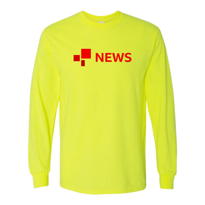 Men's BBC News Gildan Heavy Cotton Long Sleeve T-Shirt