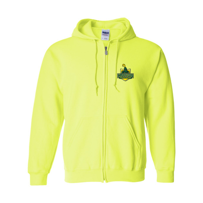 Men's Clarkson Golden Knights Gildan  Heavy Blend Full Zip Hooded Sweatshirt