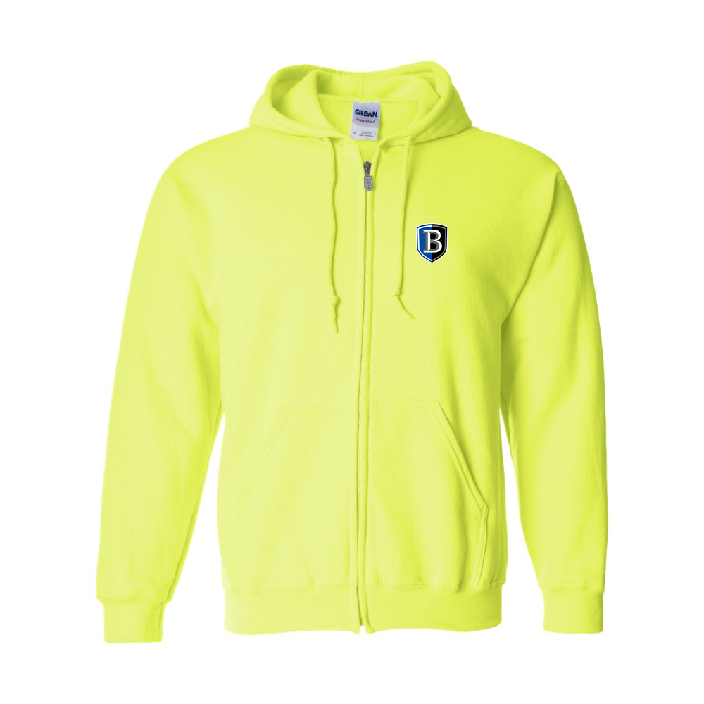 Men's   Bentley Falcons Gildan  Heavy Blend Full Zip Hooded Sweatshirt