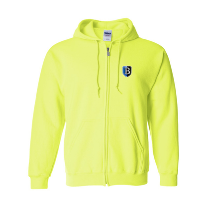 Men's   Bentley Falcons Gildan  Heavy Blend Full Zip Hooded Sweatshirt