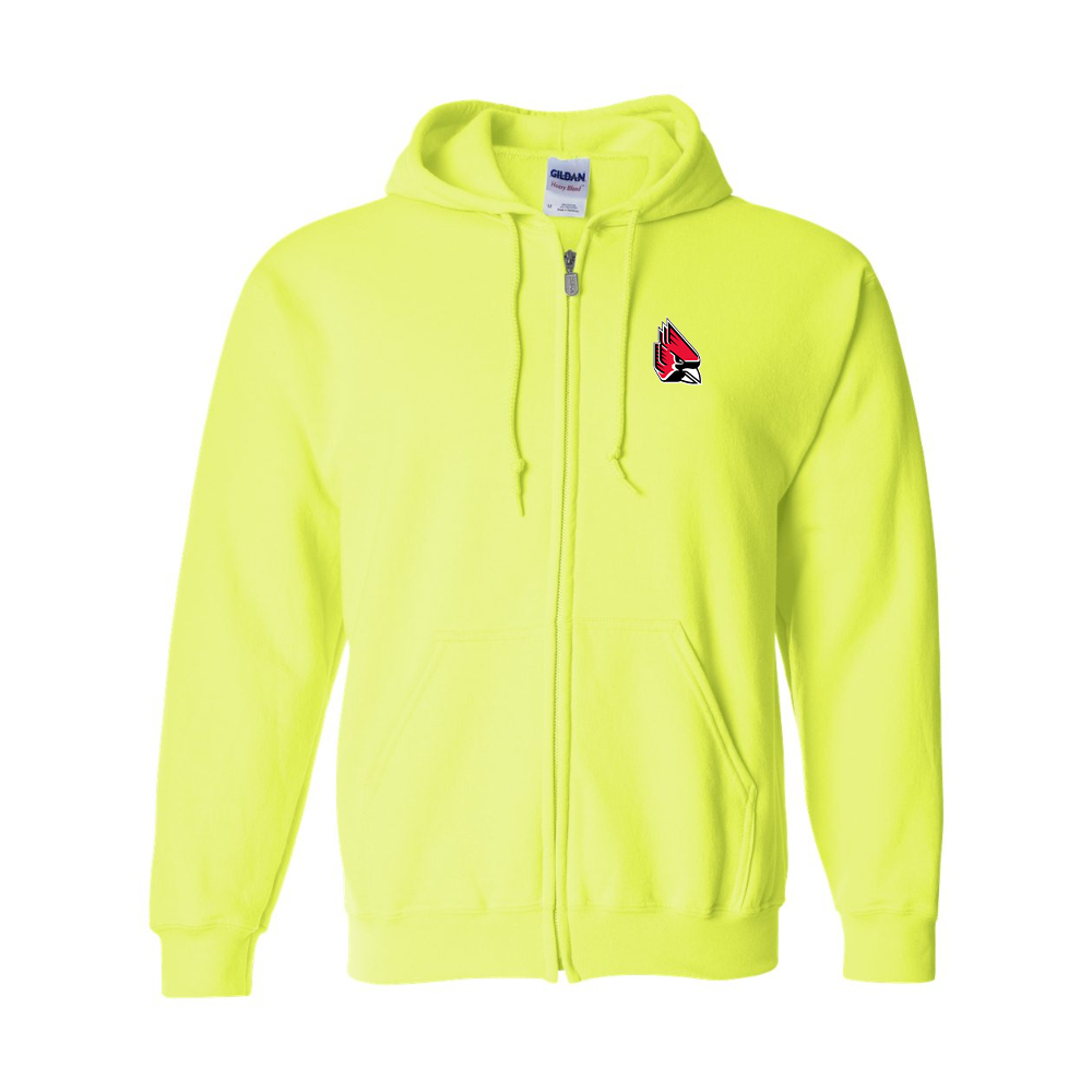 Men's  Ball State Cardinals Gildan  Heavy Blend Full Zip Hooded Sweatshirt