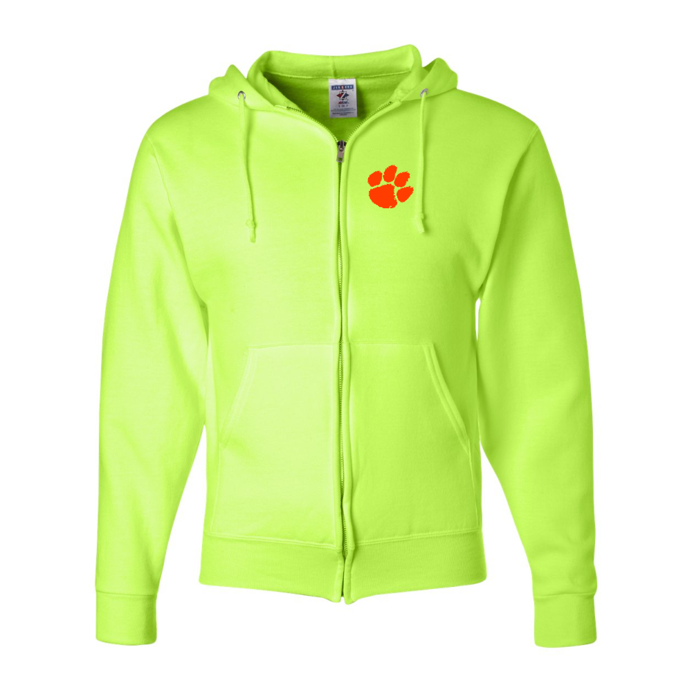 Men's Clemson Tigers JERZEES NuBlend Full-Zip Hooded Sweatshirt
