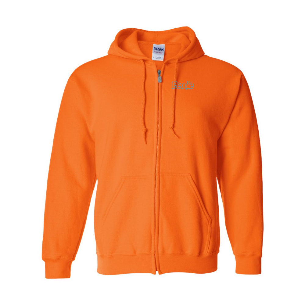 Men's People Magazine Logo Gildan  Heavy Blend Full Zip Hooded Sweatshirt