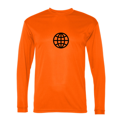 Men's Internet Globe Performance Long Sleeve T-Shirt