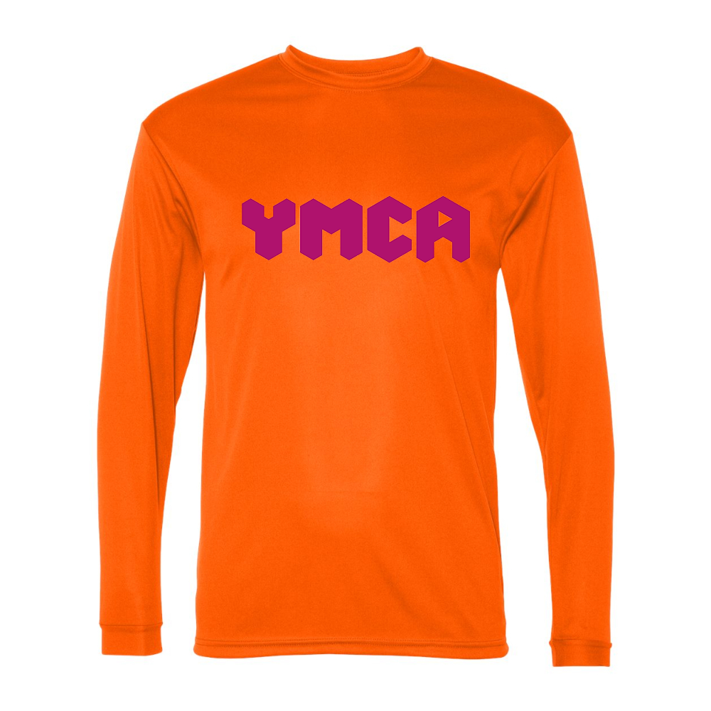 Men's YMCA Mauve  Performance Long Sleeve T-Shirt