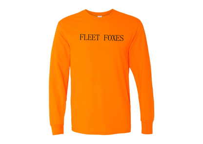 Men's Fleet Foxes Logo Gildan Heavy Cotton Long Sleeve T-Shirt